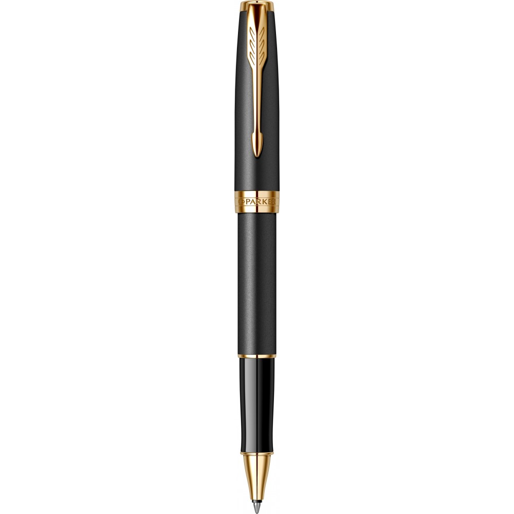 Подарочный набор: Ручка-роллер Parker Sonnet Core T528, Matte Black GT +  Ежедневник Premium, Black GS